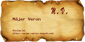 Májer Veron névjegykártya